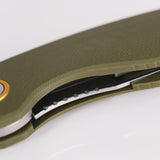 Vosteed Mini Acorn Linerlock Green G10 Folding 14C28N Drop Point Pocket Knife A3402