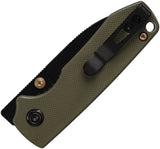Vosteed Raccoon Cub Linerlock Green G10 Folding 14C28N Drop Point Pocket Knife A3602
