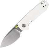 Vosteed Raccoon Cub Linerlock White G10 Folding 14C28N Drop Point Pocket Knife A3603