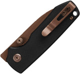 Vosteed Raccoon Cub Linerlock Black G10 Folding Copper 14C28N Drop Point Pocket Knife A3604