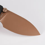 Vosteed Raccoon Cub Linerlock Black G10 Folding Copper 14C28N Drop Point Pocket Knife A3604