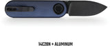 Vosteed Corgi-V Vanchor Lock Dark Slate Blue Aluminum Folding 14C28N Pocket Knife A3723
