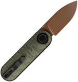 Vosteed Corgi-V Vanchor Lock Green Aluminum Folding 14C28N Pocket Knife A3724