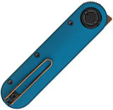 Vosteed Corgi-V 295 Vanchor Lock Blue Ocean Micarta & Blue Aluminum Folding Copper Dune N690 Knife A3730