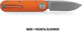 Vosteed Corgi-V 295 Vanchor Lock Copper Raindrop Micarta & Orange Aluminum Folding N690 Knife A3731