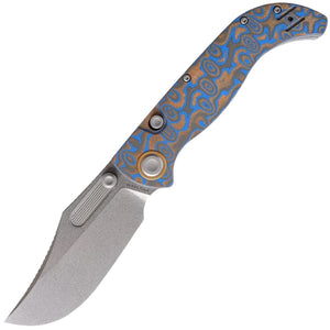 Vosteed Naga Top Linerlock Blue Ocean Micarta Folding S35VN Pocket Knife A3903