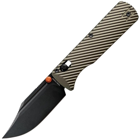 Vosteed Vombat Crossbar Lock Olive Green Aluminum Folding Bohler M390 Bowie Knife A4102