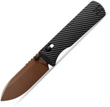 Vosteed Vombat Crossbar Lock Black Aluminum Folding Copper Dune Bohler M390 Drop Pt Knife A4107