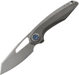 Vosteed Thunderbeast Vanchor Lock Dim Gray Titanium Folding Bohler M390 Pocket Knife A4302
