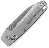 Vosteed Raccoon TiSlim Crossbar Lock Gray Titanium Folding 154CM Pocket Knife A4501