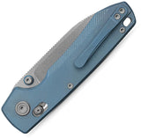 Vosteed Raccoon TiSlim Crossbar Lock Blue Titanium Folding 154CM Pocket Knife A4502