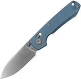 Vosteed Raccoon TiSlim Crossbar Lock Blue Titanium Folding 154CM Pocket Knife A4502