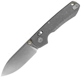 Vosteed Raccoon TiSlim Crossbar Lock Acid Wash Gray Titanium Folding S35VN Pocket Knife A4506