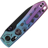 Vosteed Raccoon TiSlim Crossbar Lock LTE Halloween Monster Titanium Folding 154CM Knife A4516
