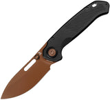 Vosteed Zander Vanchor Lock Black Aluminum Folding Copper Dune CPM-S35VN Pocket Knife A4601