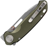 Vosteed Zander Vanchor Lock Olive Green Aluminum Folding CPM-S35VN Pocket Knife A4602
