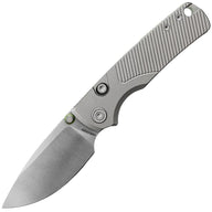 Vosteed Porcupine TiSlim Top Linerlock Gray Titanium Folding 154CM Pocket Knife A4801