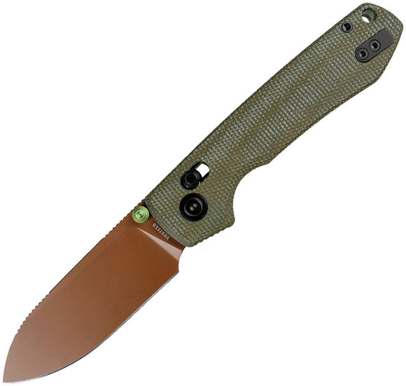 Maxace Vortex S Brown Micarta Folding Knife | Atlantic Knife