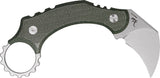 Vosteed Dirty Girl Green Micarta 14C28N Fixed Blade Knife w/ Sheath D0201