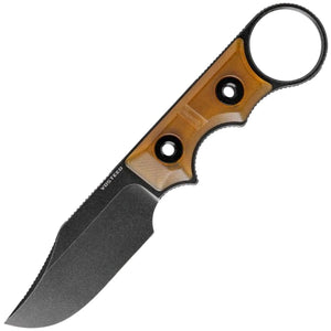 Vosteed Quokka-O Amber PEI Ultem 14C28N Fixed Blade Knife w/ Sheath D0503