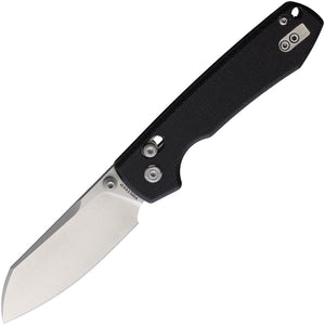 Vosteed Raccoon Crossbar Lock Black Micarta Folding 14C28N Cleaver Knife RCCVTM3