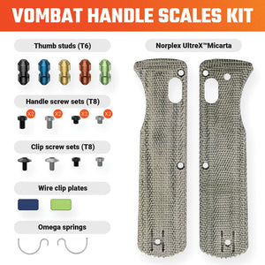Vosteed Vombat Green Norplex Ultrex Micarta Handle Scales W0103