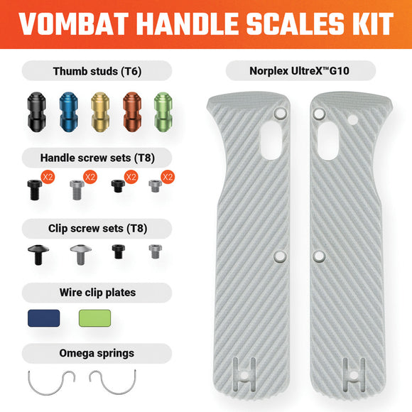 Vosteed Vombat Gray Norplex Ultrex G10 Handle Scales W0104