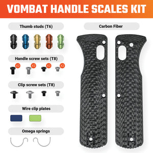 Vosteed Vombat Black Carbon Fiber Handle Scales W0107