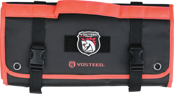 Vosteed Black & Orange 15 Pocket Easy Carry Knife Storage Roll Bag X0116