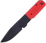 Vero Engineering Avid 1 Linerlock Black & Red G10 Folding S45VN Pocket Knife AVBRB