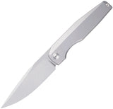 Vero Engineering Lux Mini Framelock Gray Titanium Folding Stonewash M390 Knife OLUST