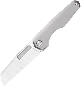 Vero Engineering Neuron Slip Joint Gray Titanium Folding Satin Bohler M390 Pocket Knife NBSS