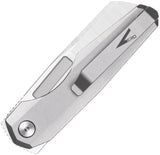 Vero Engineering Neuron Slip Joint Gray Titanium Folding Satin Bohler M390 Pocket Knife NBSS