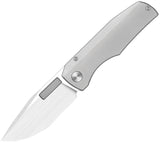 Vero Engineering Nova Mini Framelock Gray Titanium Folding Hand Satin M390 Knife NOMINH