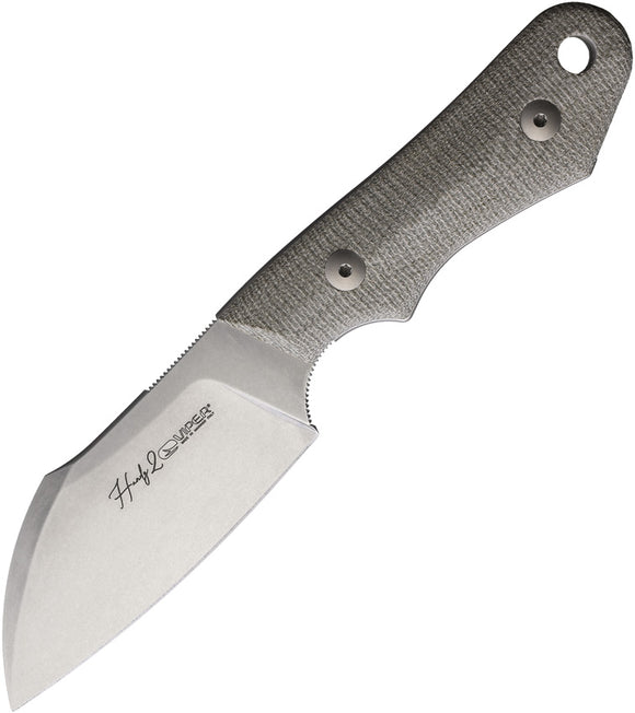 Viper Handy 2 Green Micarta CPM-MagnaCut Sheepsfoot Fixed Blade Knife 4050CG