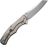 Viking Tactics RekkeR Framelock Gray Titanium Folding CPM-20CV Pocket Knife ACG2