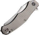 Viking Tactics RekkeR Framelock Gray Titanium Folding CPM-20CV Pocket Knife ACG2