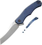 Viking Tactics RekkeR Framelock Blue Titanium Folding CPM-20CV Pocket Knife ACG4