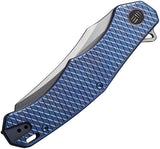 Viking Tactics RekkeR Framelock Blue Titanium Folding CPM-20CV Pocket Knife ACG4