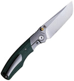 Vixino Knives Baby Bronto Green Micarta & Gray Titanium Folding S35VN Pocket Knife 902M1