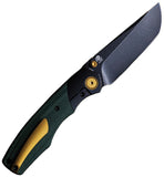Vixino Knives Baby Bronto Green Micarta & Black Titanium Folding S35VN Pocket Knife 902M2