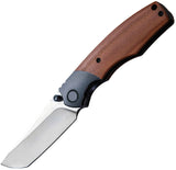 Vixino Knives Baby Bronto Brown Micarta & Black Titanium Folding S35VN Pocket Knife 902M3