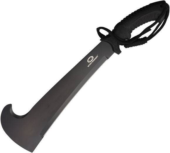 WithArmour Pro-Master Black Stainless Guthook Fixed Blade Machetew/ Sheath 016BK