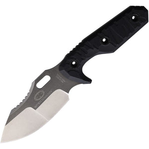 WithArmour Mammoth Black Smooth G10 440C Stainless Fixed Blade Knife 034BK