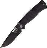 WithArmour Mercenary Slip Joint Black Micarta Folding 12C27 Sandvik Pocket Knife 2301F55BK