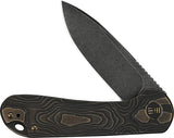 We Knife Elementum Framelock Bronze Titanium Folding MagnaCut Pocket Knife 18062XA3