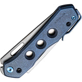 We Knife Vision R Pocket Knife Superlock Blue Titanium Folding CPM-20CV 210313