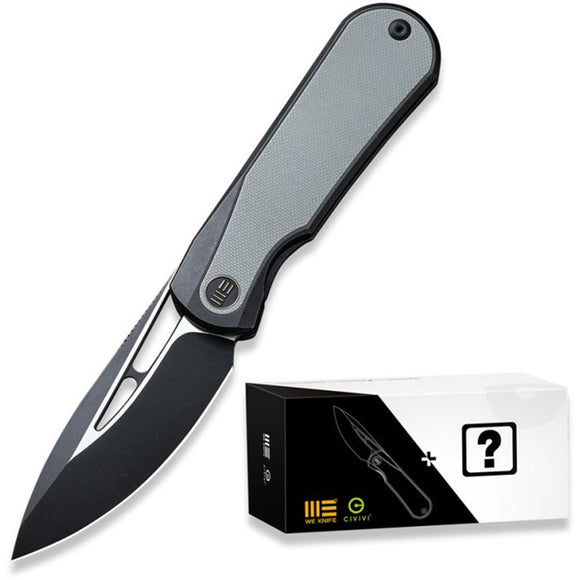 We Knife Mystery Box Baloo Black Titanium & Gray G10 Folding 20CV Knife 210331MB