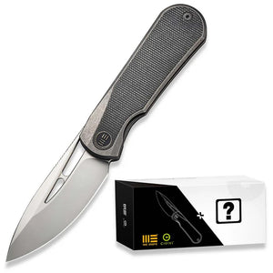 We Knife Mystery Box Baloo Titanium & Green Micarta Folding 20CV Knife 210334MB