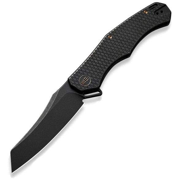We Knife RekkeR Framelock Black Titanium Folding CPM-20CV Pocket Knife 22010G1